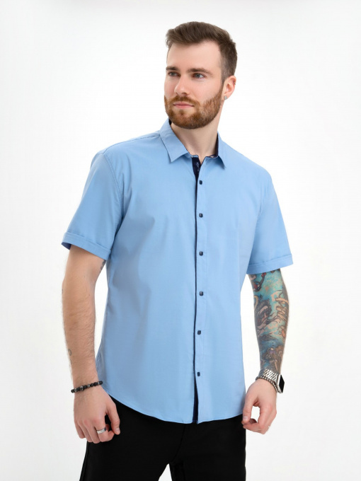 Сорочка ISSA Plus модель GN4-133_lightblue Фото