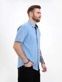 Сорочка повсякденна ISSA Plus модель GN4-133_lightblue Фото