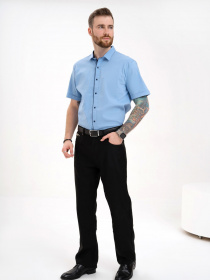 Сорочка повсякденна ISSA Plus модель GN4-133_lightblue Фото