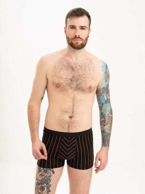 Трусы ISSA Plus модель GN5-198_blackorange Фото