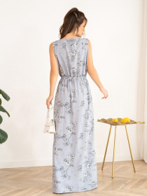 Платье макси ISSA Plus модель 13970_grey Фото