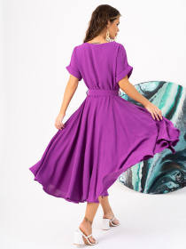 Платье миди ISSA Plus модель 13998_purple Фото