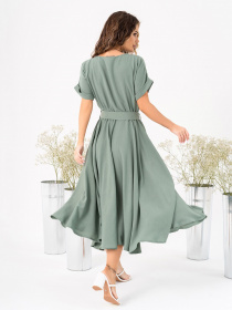 Платье миди ISSA Plus модель 13998_khaki Фото