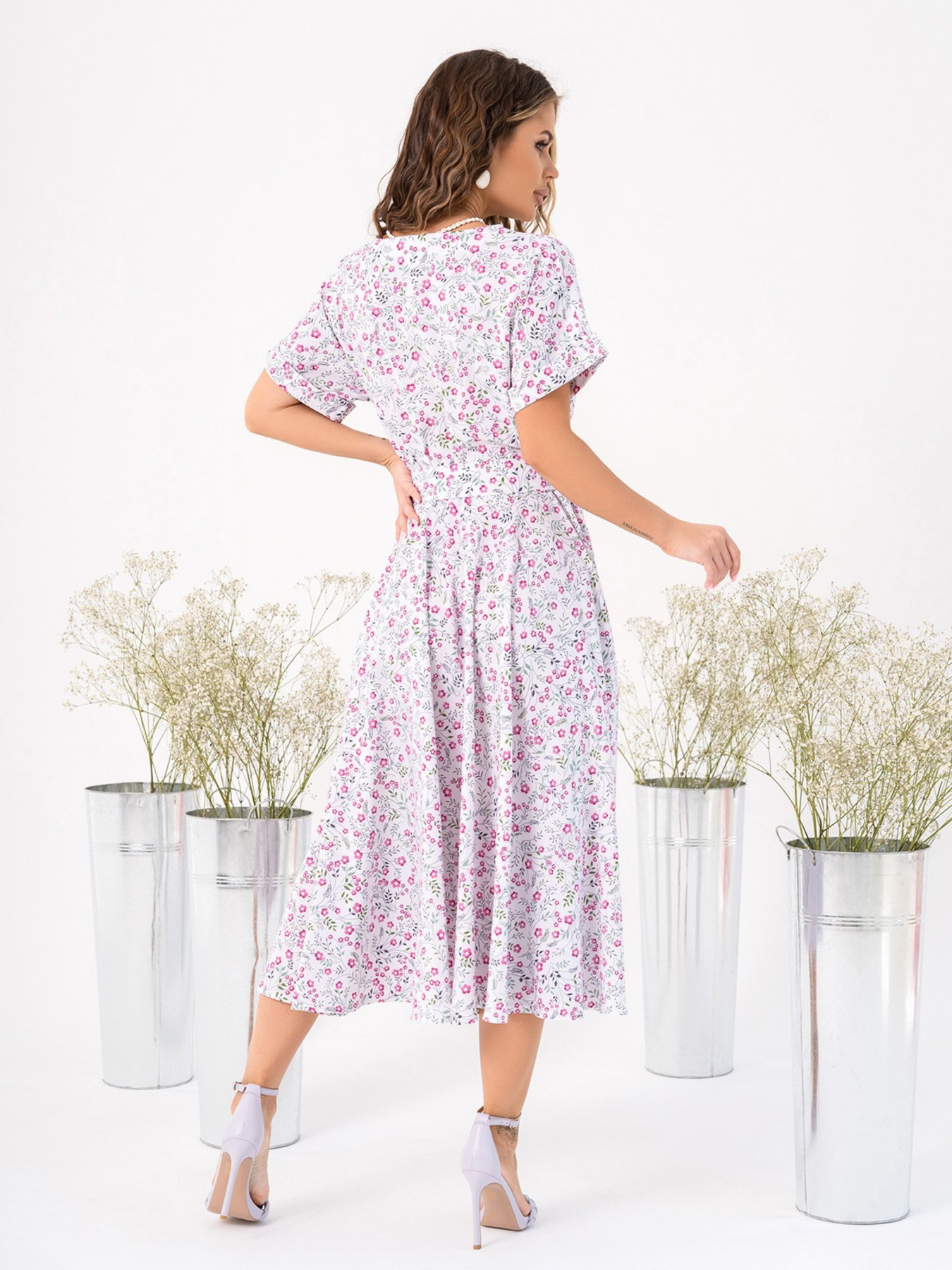 Платье миди ISSA Plus модель 13999_white Фото