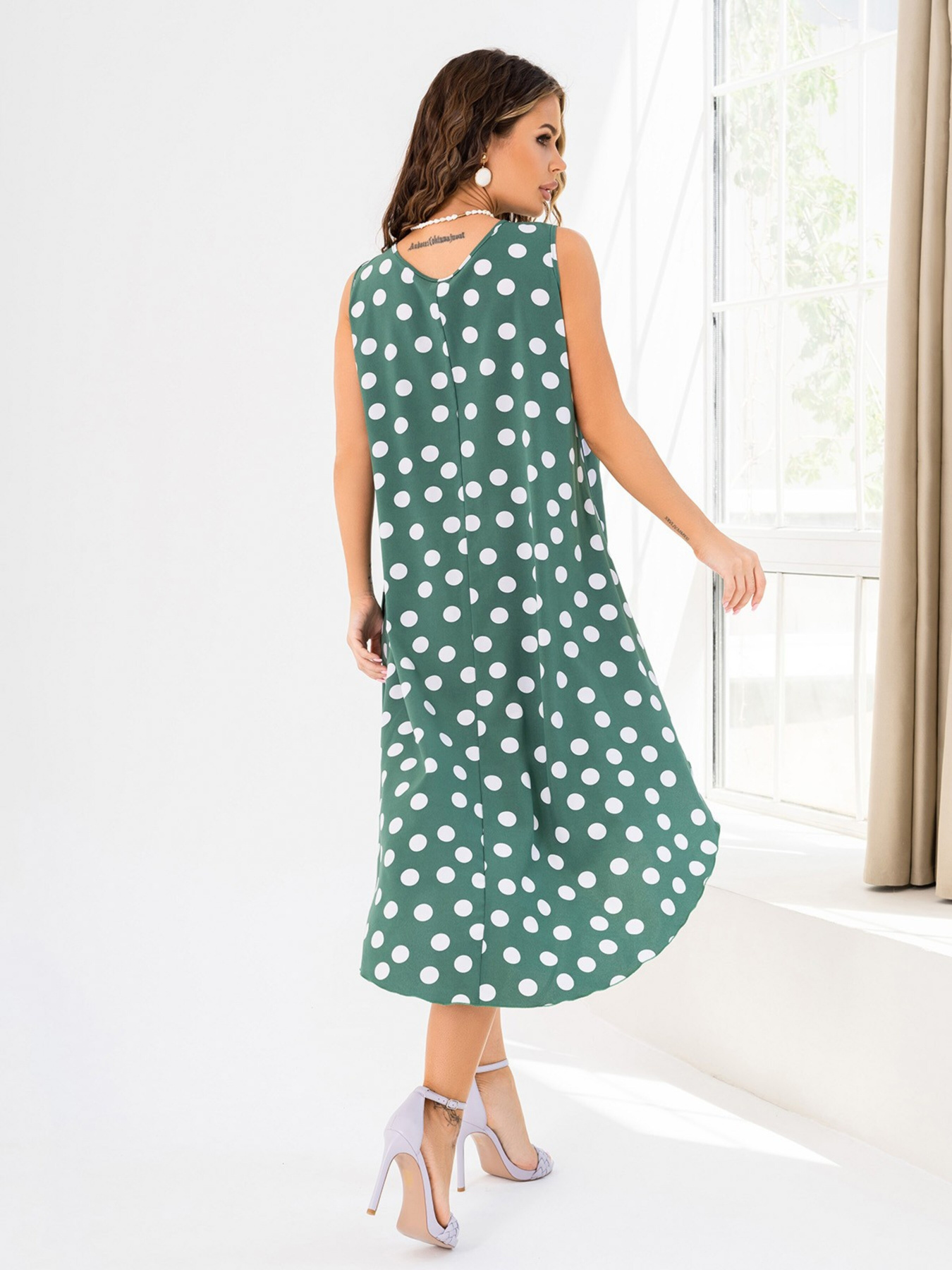 Платье миди ISSA Plus модель 14005_green Фото