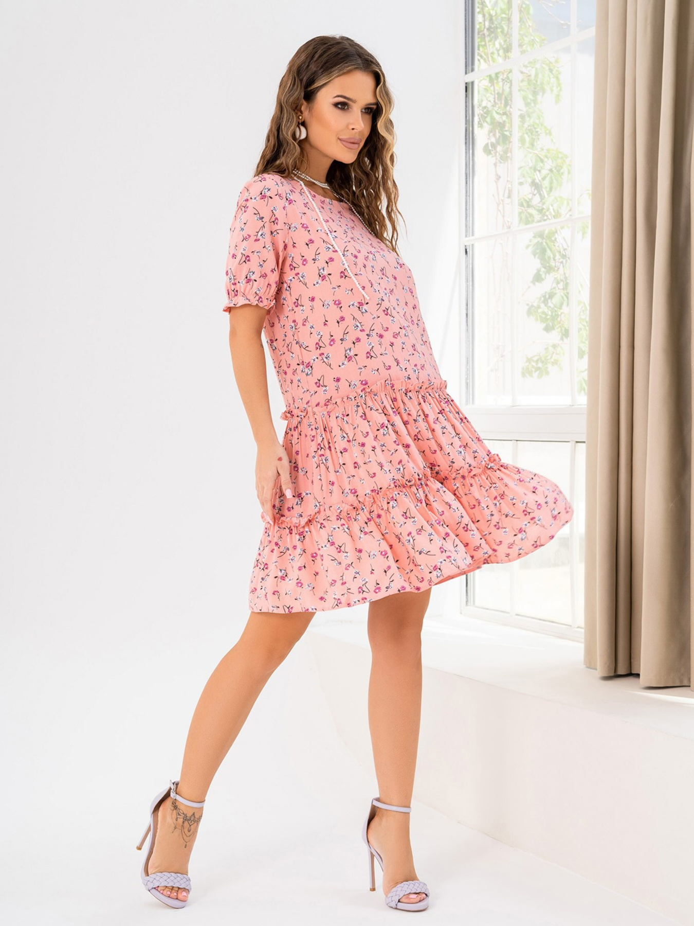 Платье мини ISSA Plus модель 14006_pink Фото