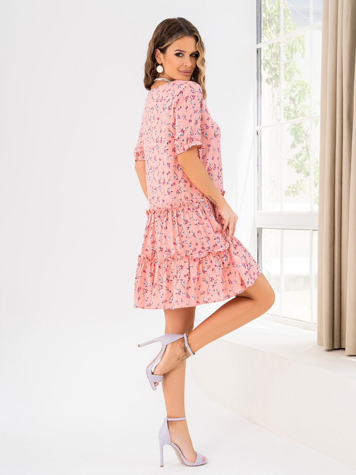 Платье мини ISSA Plus модель 14006_pink Фото