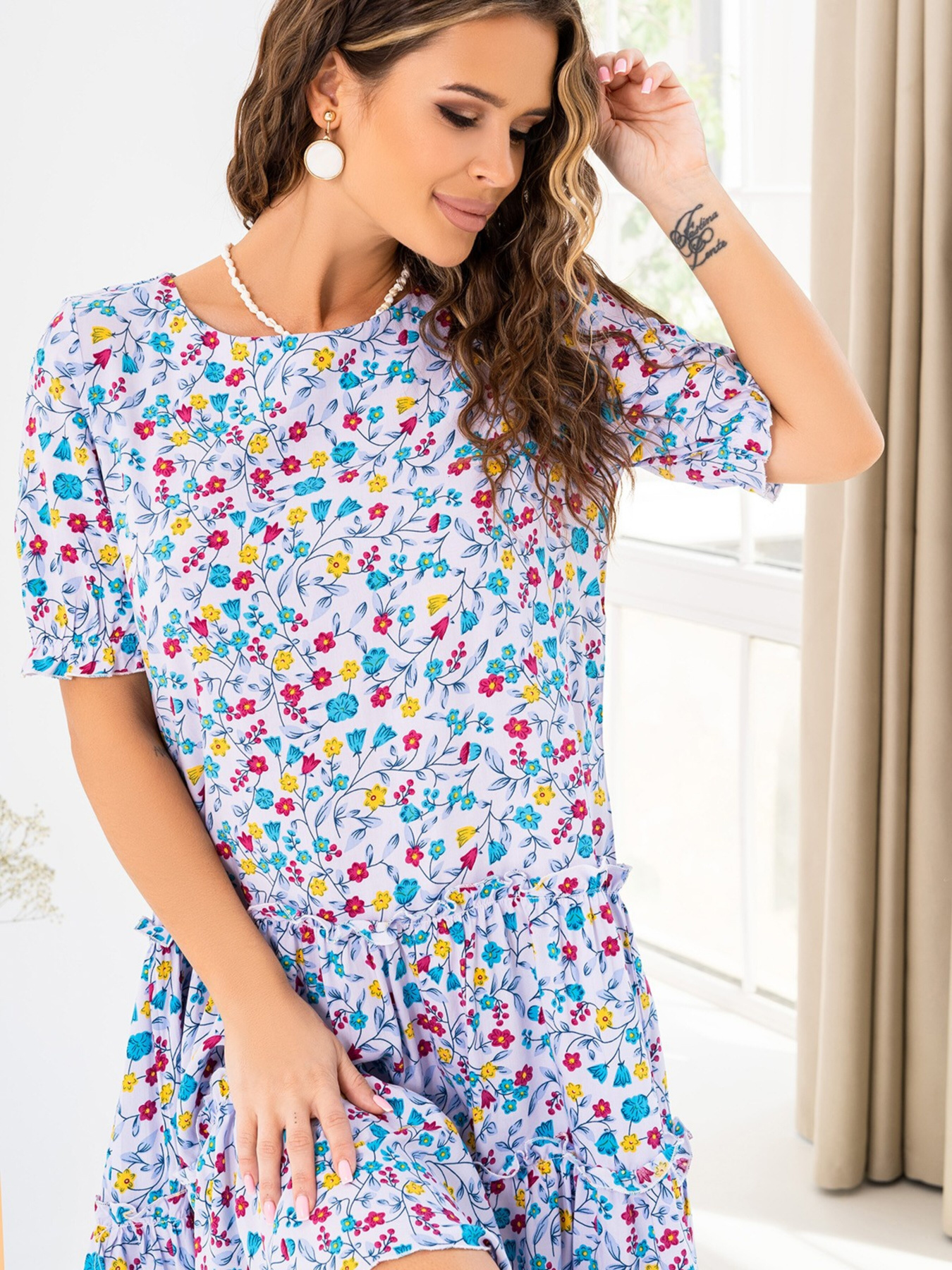 Платье мини ISSA Plus модель 14007_multicolor Фото