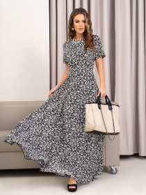 Платье макси ISSA Plus модель 14008_black Фото