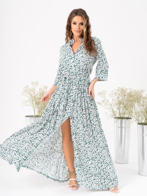 Платье макси ISSA Plus модель 14015_green Фото