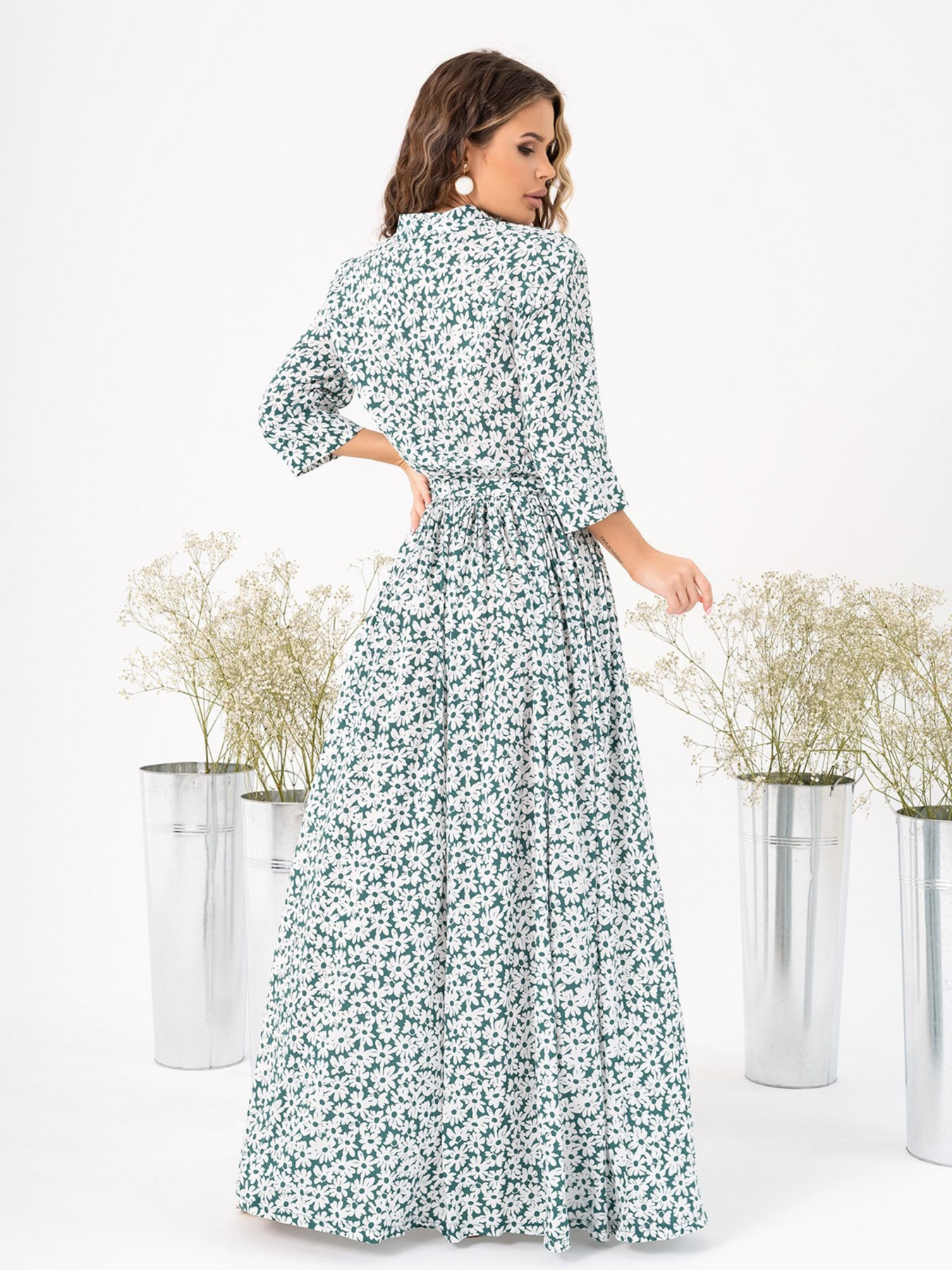 Сукня максі ISSA Plus модель 14015_green Фото