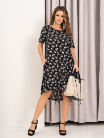 Платье мини ISSA Plus модель 14018_black Фото