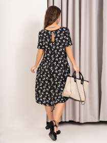 Платье мини ISSA Plus модель 14018_black Фото