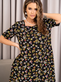 Платье мини ISSA Plus модель 14019_black Фото