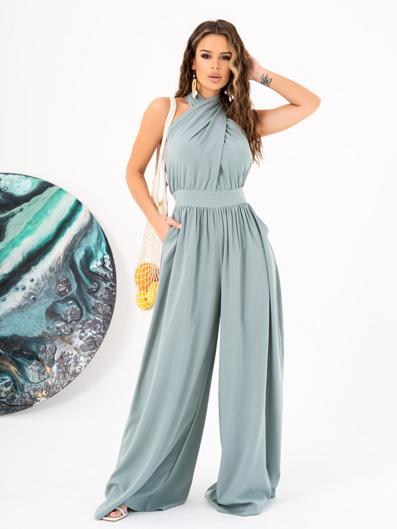 Комбінезон ISSA Plus модель 14020_olive Фото