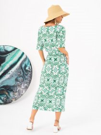 Сукня міді ISSA Plus модель 14021_green Фото