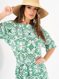 Сукня міді ISSA Plus модель 14021_green Фото