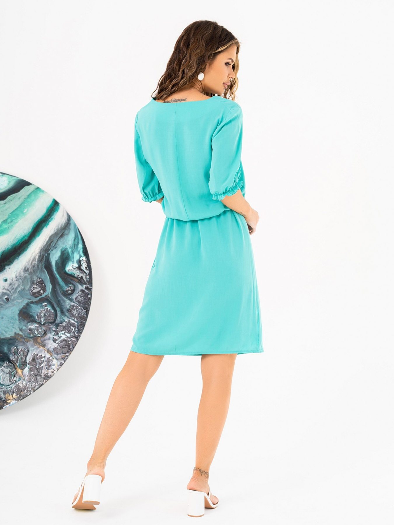 Платье мини ISSA Plus модель 14022_green Фото