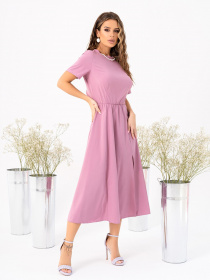 Платье миди ISSA Plus модель 14031_pink Платье миди ISSA Plus модель 14031_pink Фото