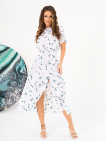 Сукня міді ISSA Plus модель 14032_white Сукня міді ISSA Plus модель 14032_white Фото