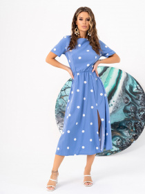 Платье миди ISSA Plus модель 14034_blue Фото