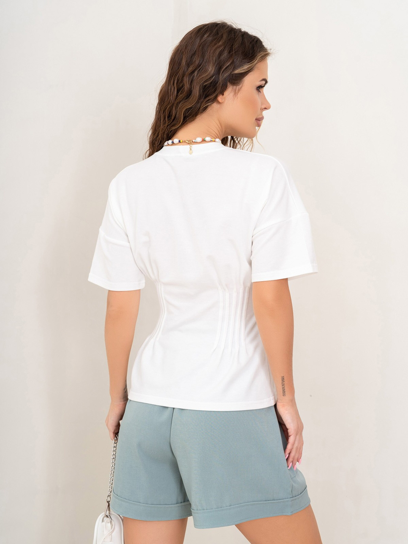 Футболка ISSA Plus модель 14010_milky Фото