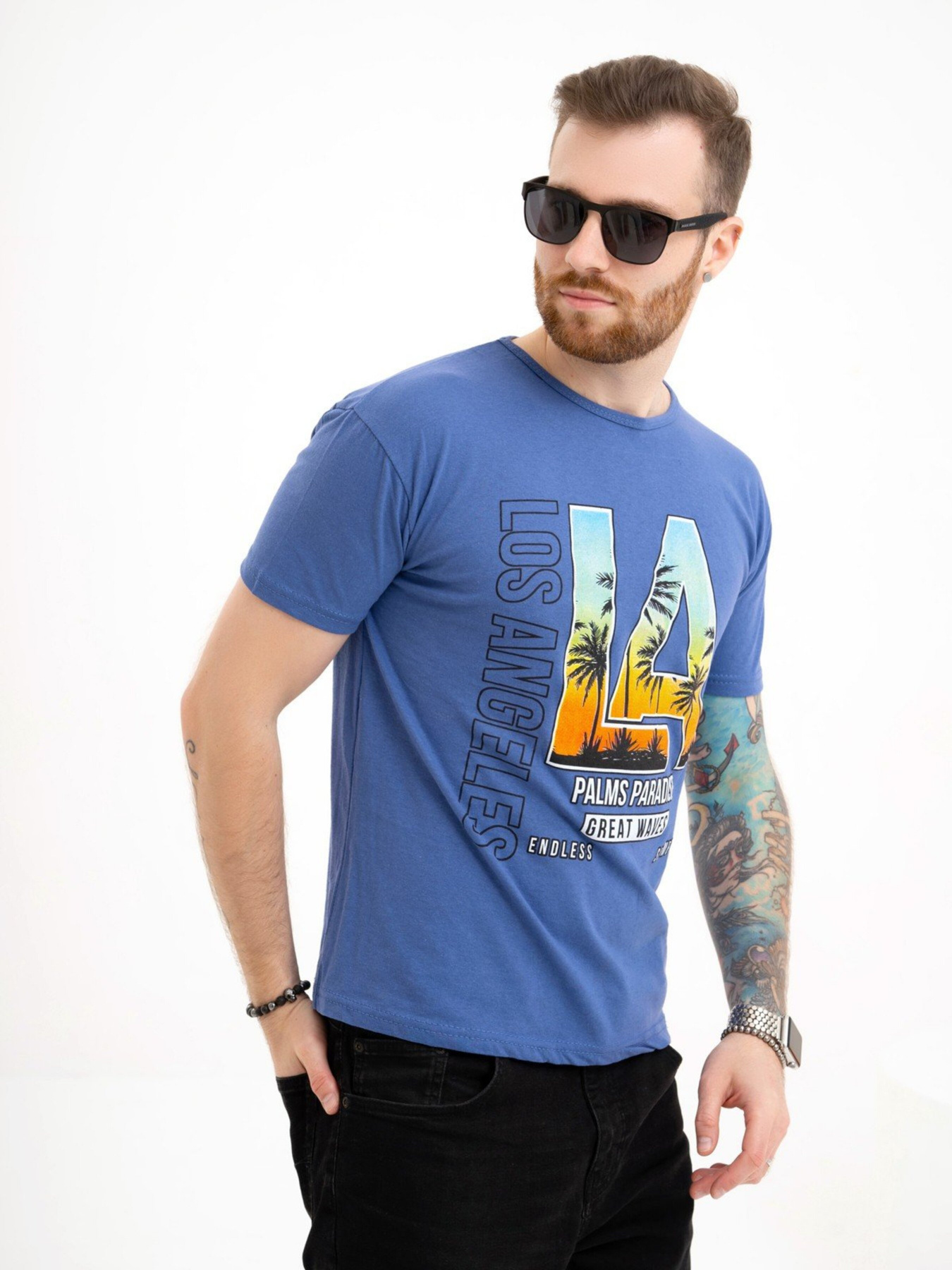 Футболка ISSA Plus модель GN4-124_blue Фото