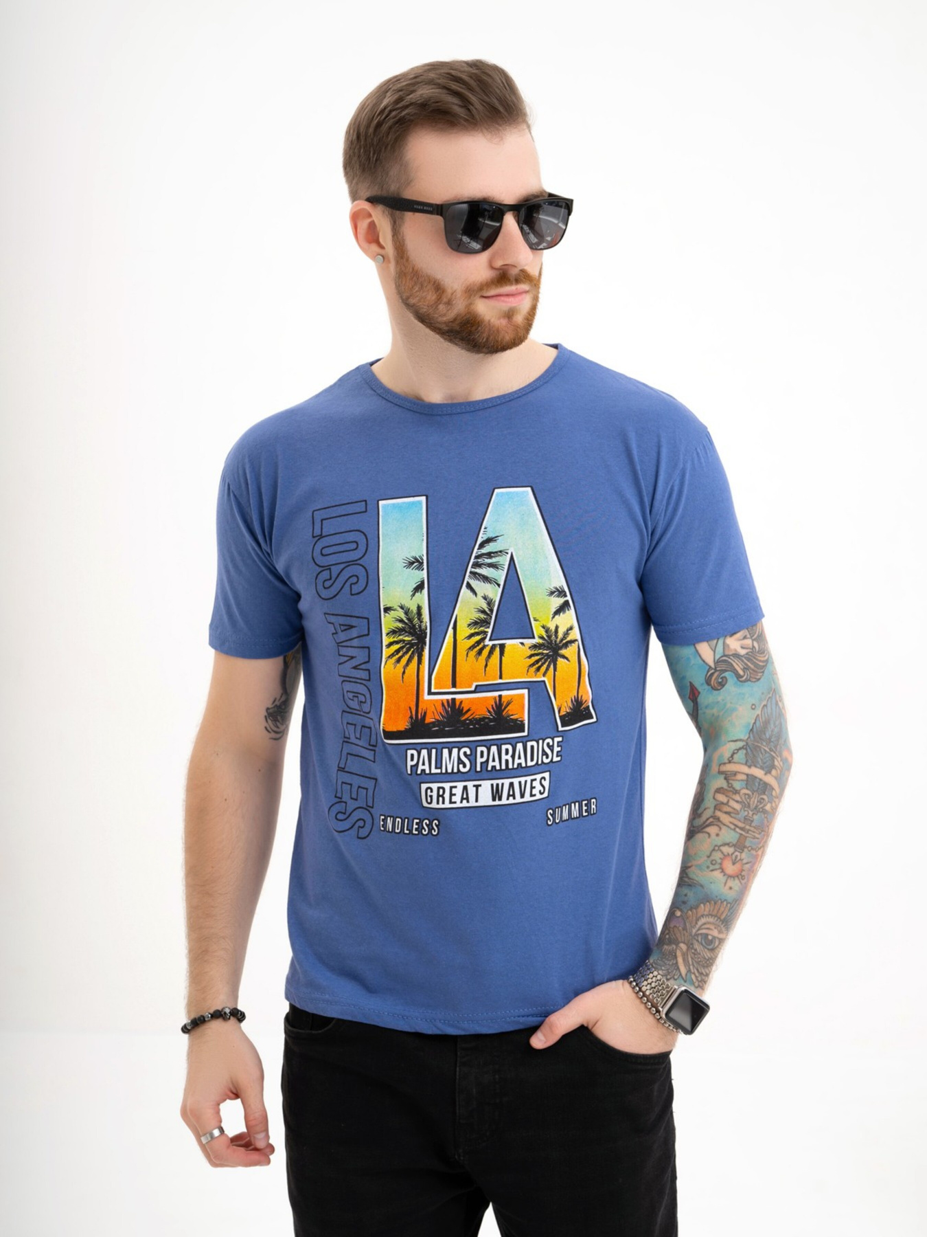 Футболка ISSA Plus модель GN4-124_blue Фото