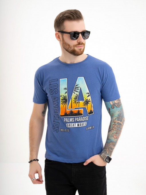 Футболка ISSA Plus модель GN4-124_blue Фото