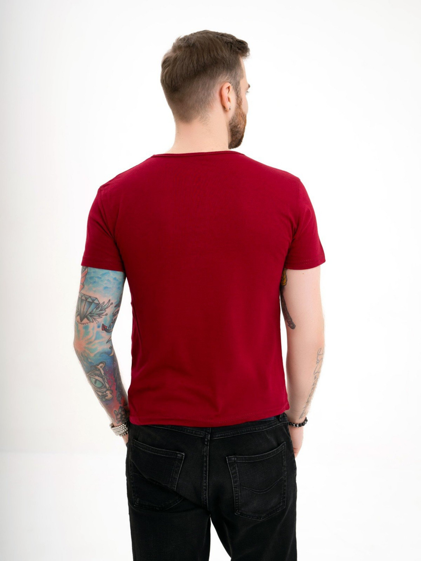 Футболка ISSA Plus модель GN4-125_burgundy Фото