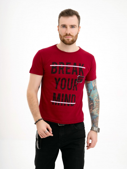 Футболка ISSA Plus модель GN4-125_burgundy Фото