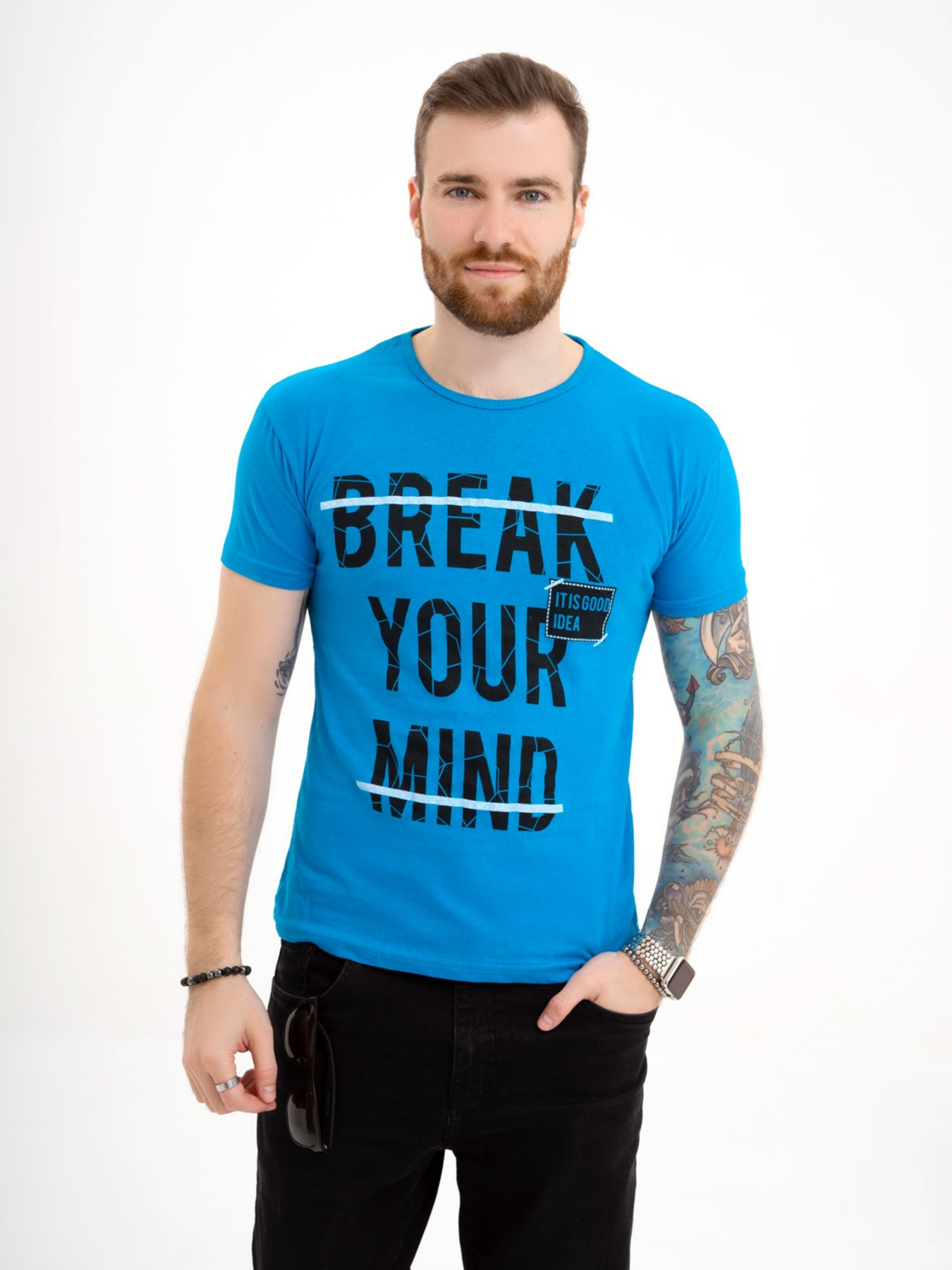 Футболка ISSA Plus модель GN4-125_blue Фото