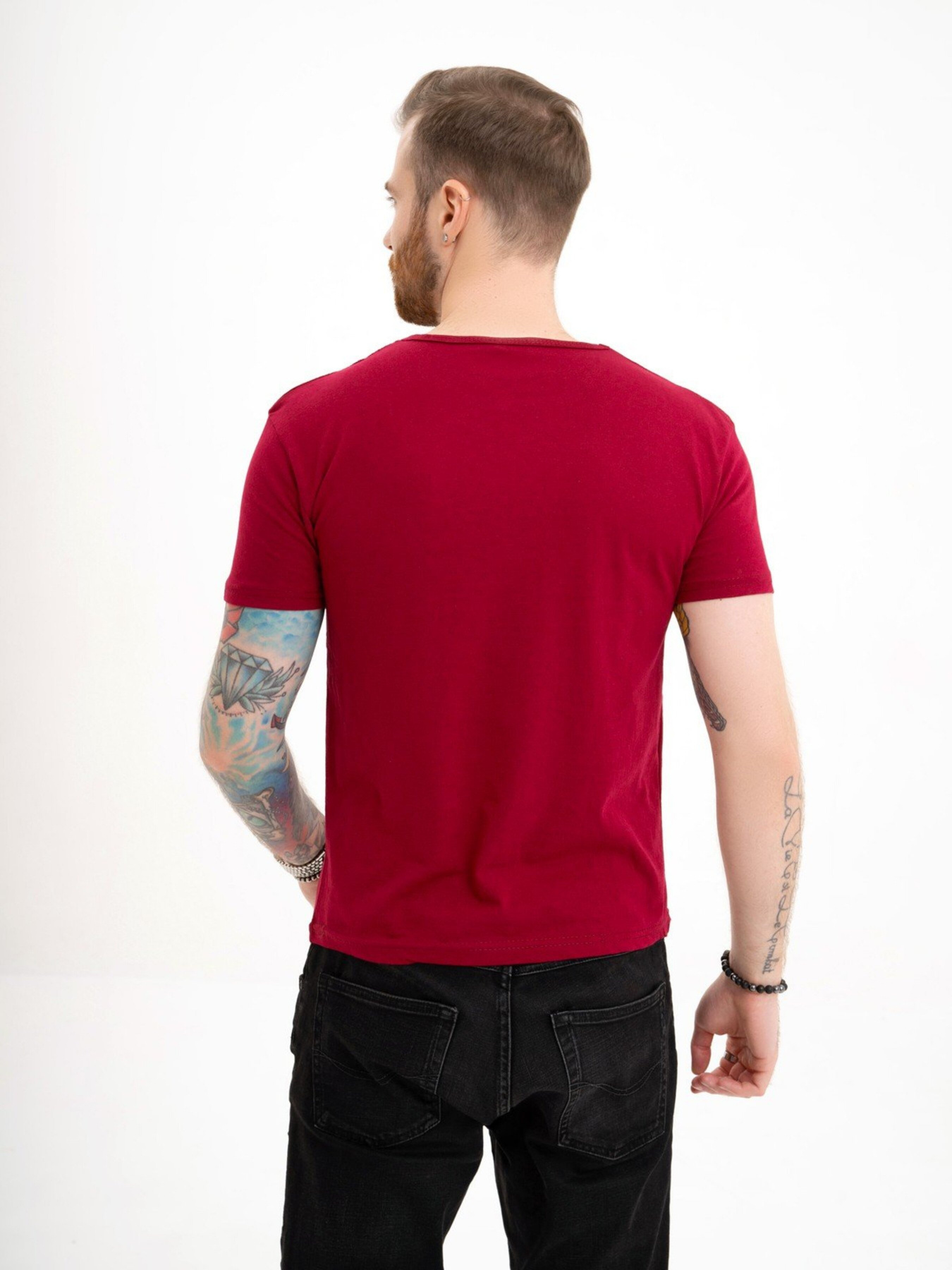 Футболка ISSA Plus модель GN4-126_burgundy Фото