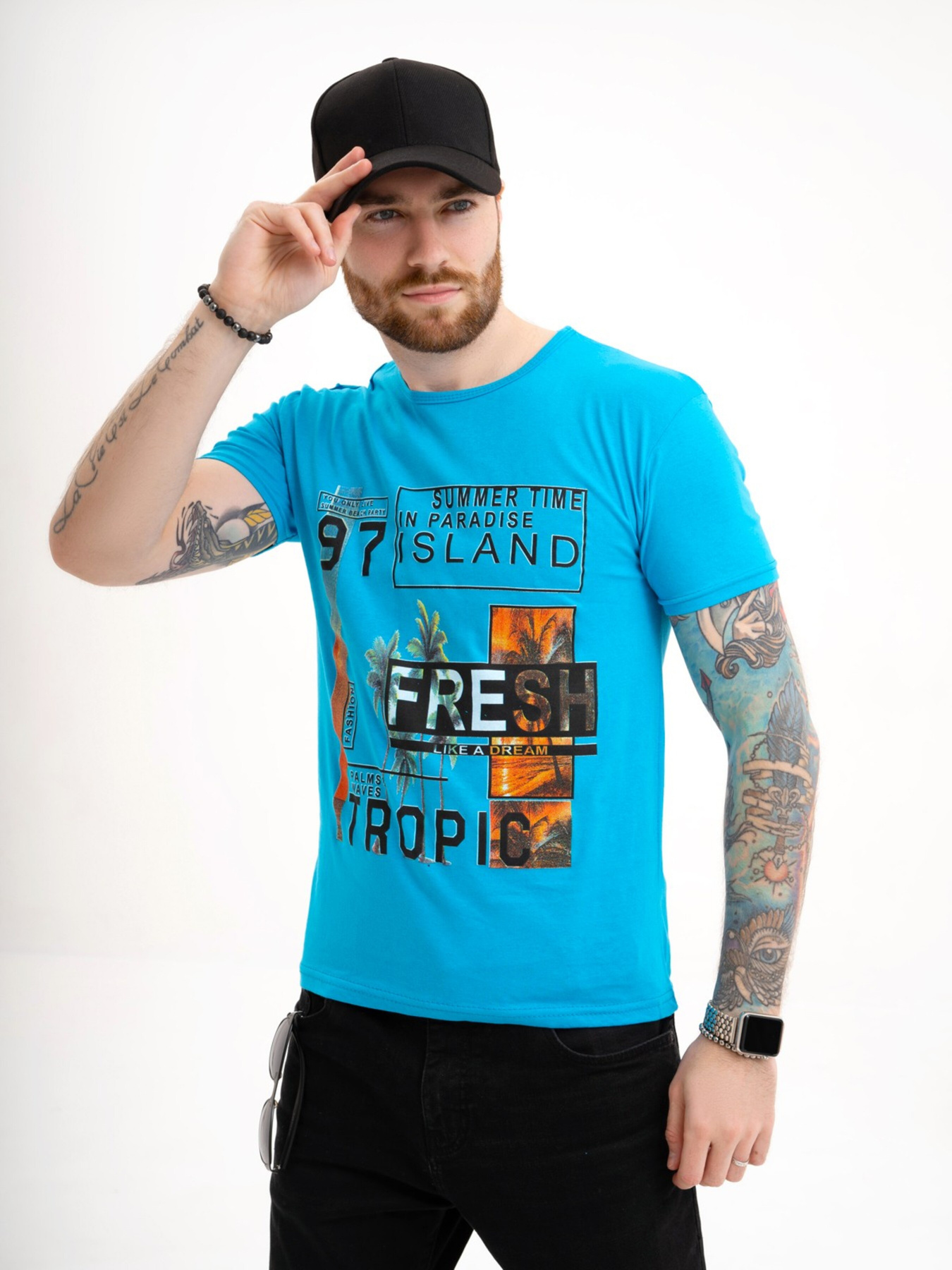 Футболка ISSA Plus модель GN4-126_lightblue Фото