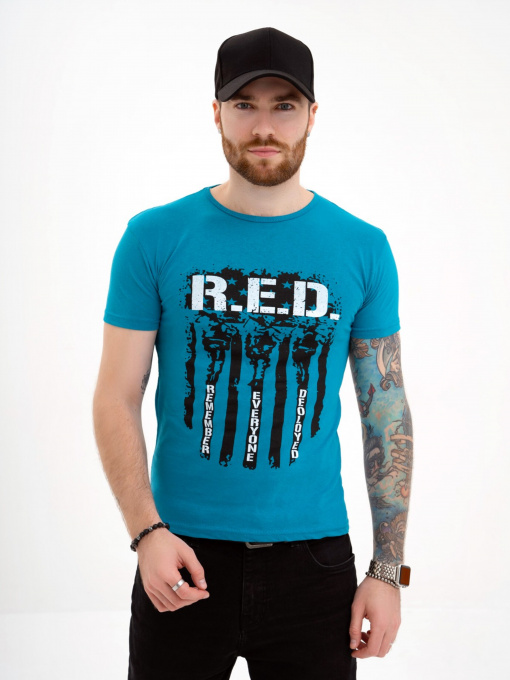 Футболка ISSA Plus модель GN4-127_turquoise Фото