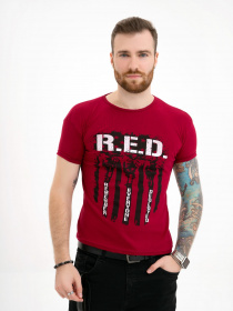 Футболка ISSA Plus модель GN4-127_burgundy Фото