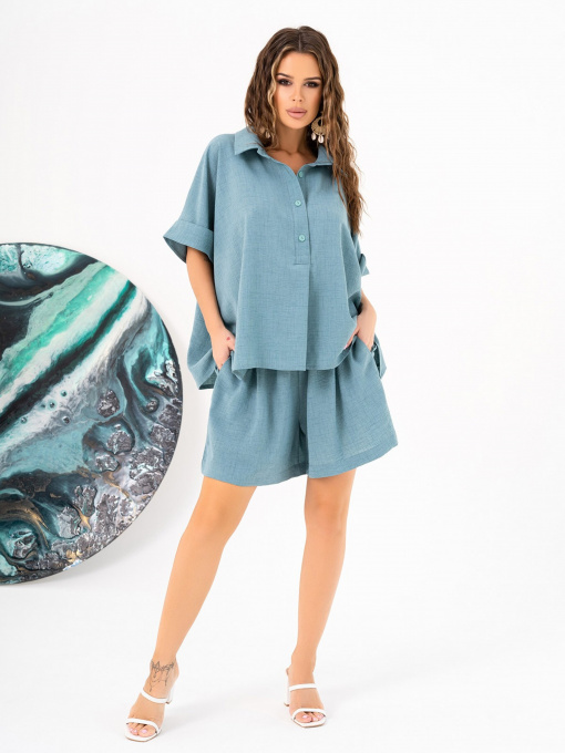 Костюм ISSA Plus модель 14004_olive Фото