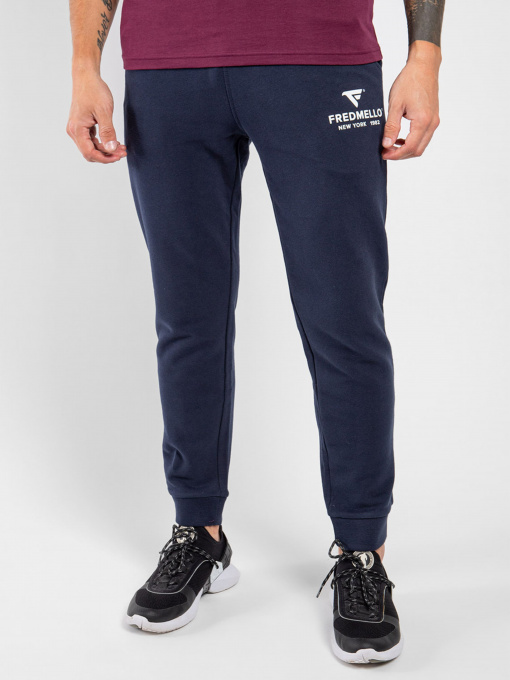 Штаны спортивные Fred Mello модель FM22W03PF_BLUE Фото