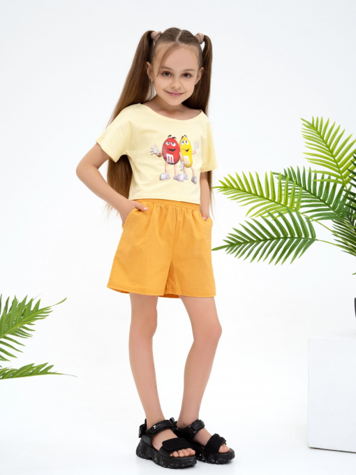 Повсякденний костюм ISSA Plus модель CD1-40_mustard Фото