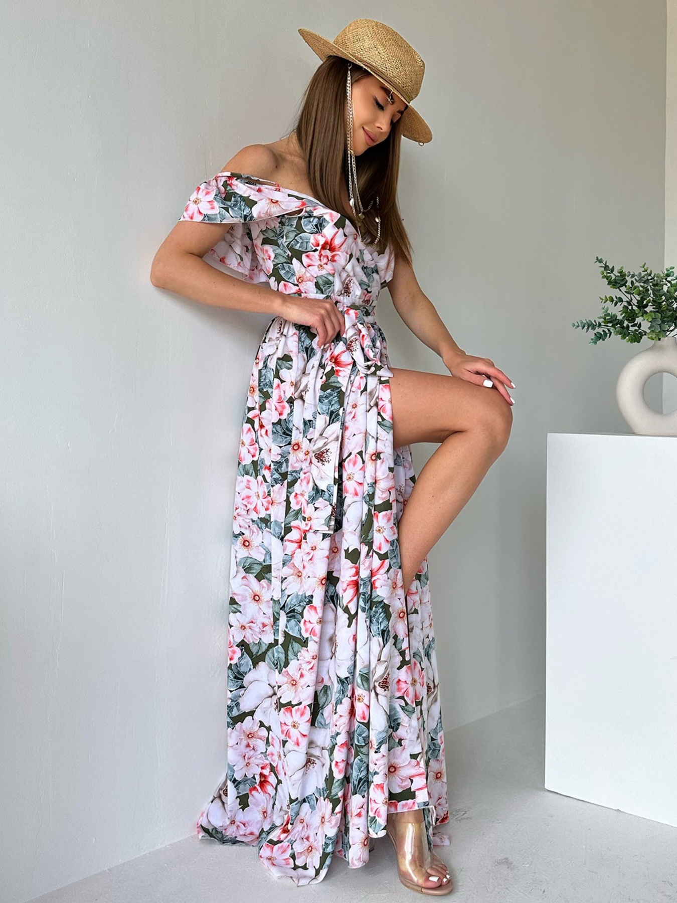 Платье макси ISSA Plus модель 11531A_multicolor Фото