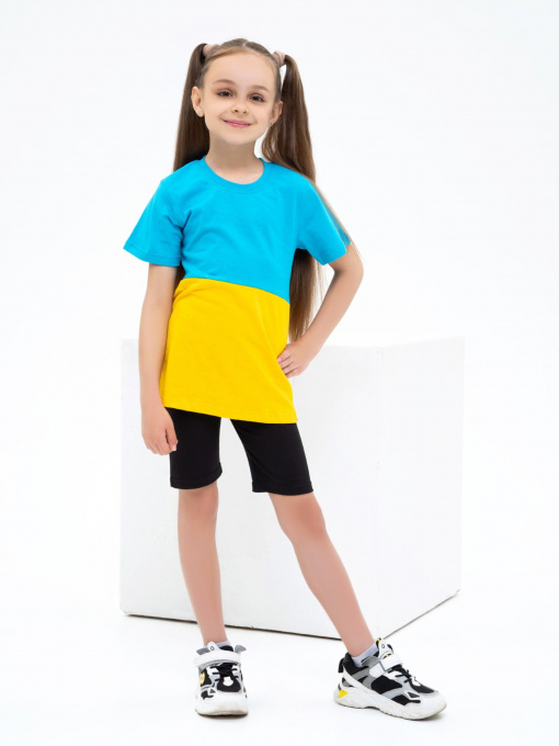 Футболка ISSA Plus Модель CD1-13_yellowblue Фото