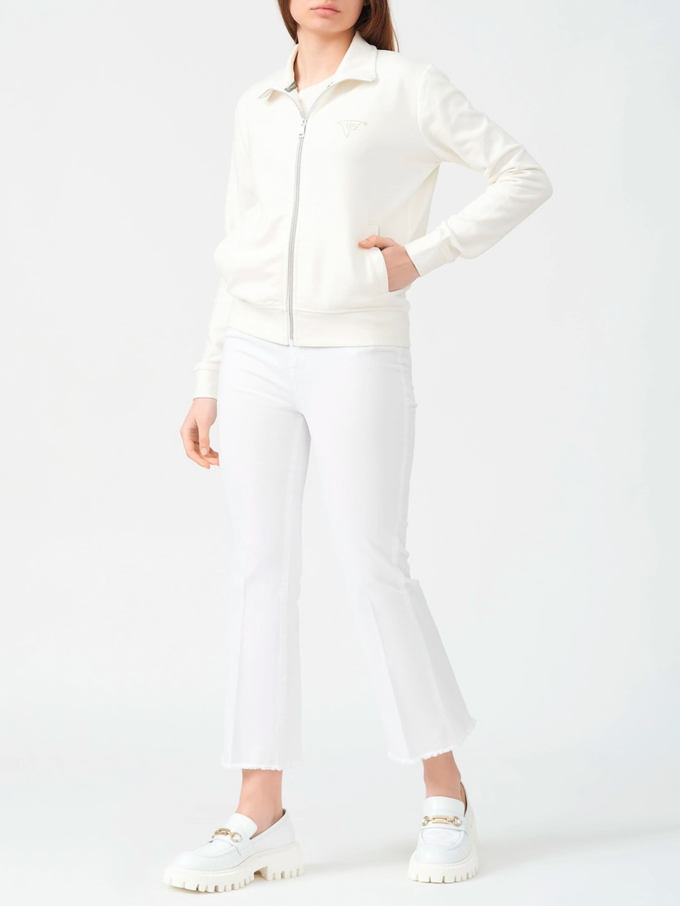 Кофта спортивна Fred Mello модель FW23S04FZ_OFF_WHITE Фото