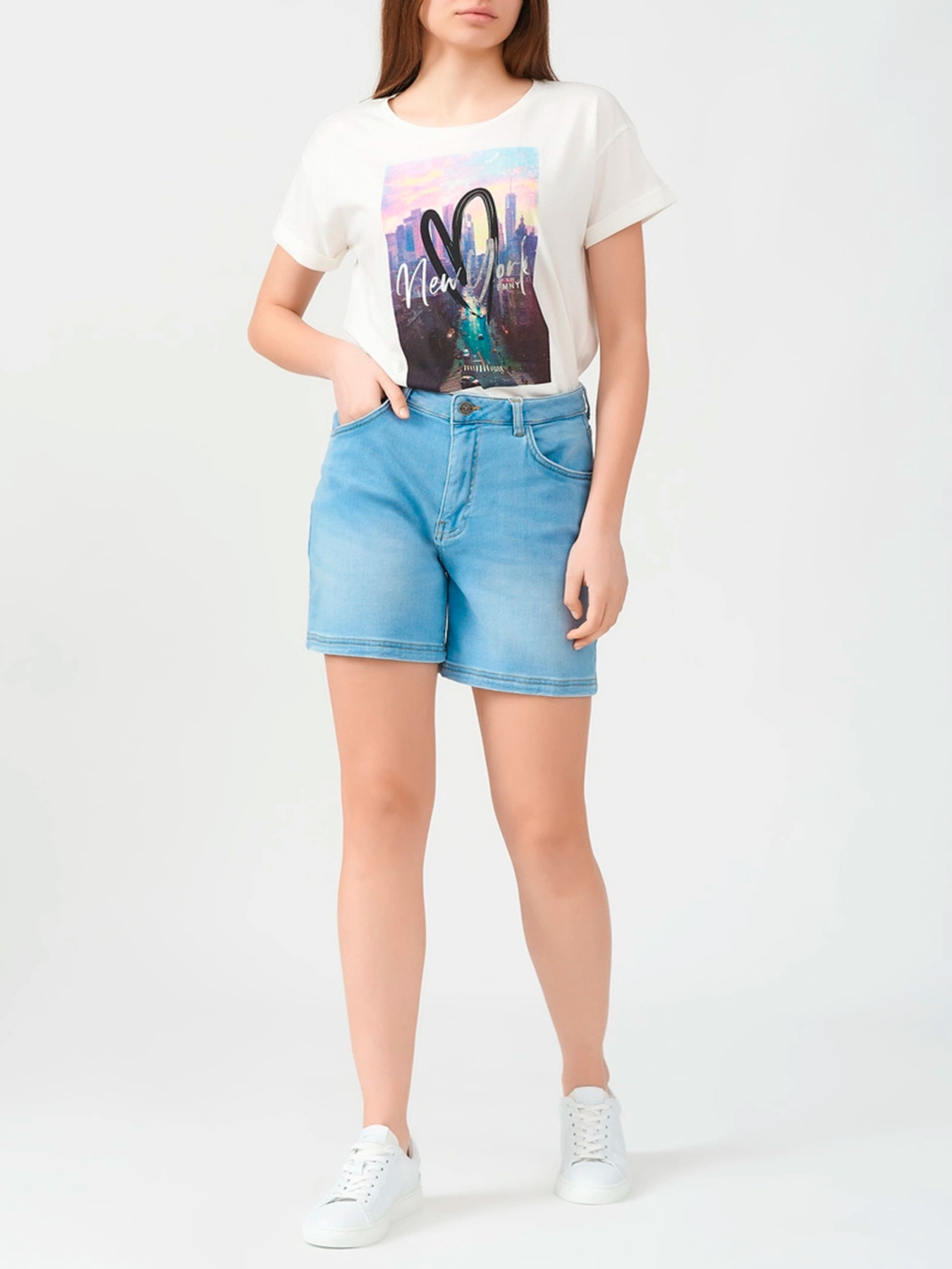 Шорты джинсовые Fred Mello модель FW23S19EF_LIGHT_BLUE Фото