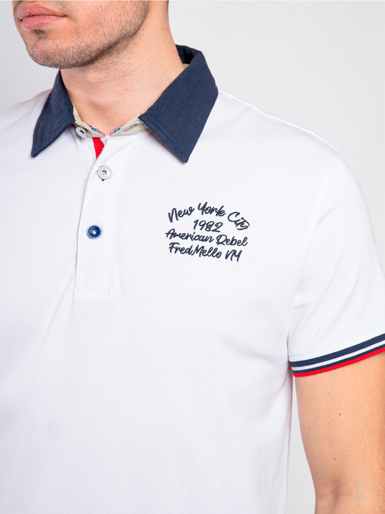 Поло Fred Mello модель FM23S25QC_WHITE Фото