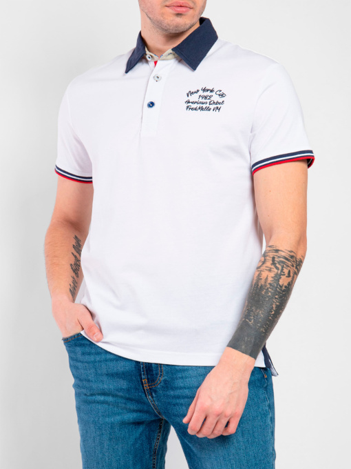 Поло Fred Mello модель FM23S25QC_WHITE Фото