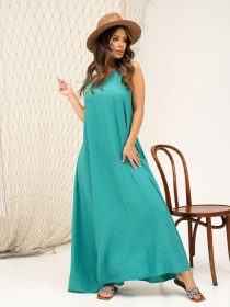Сарафан ISSA Plus модель 13868_turquoise Фото