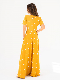 Сукня максі ISSA Plus модель 14009_mustard Фото