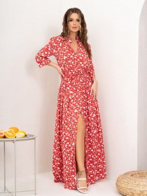 Платье макси ISSA Plus модель 14012_red Фото