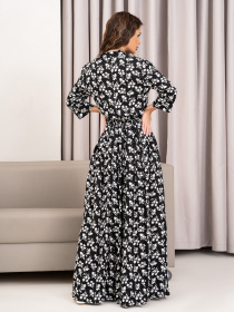 Платье макси ISSA Plus модель 14014_black Фото