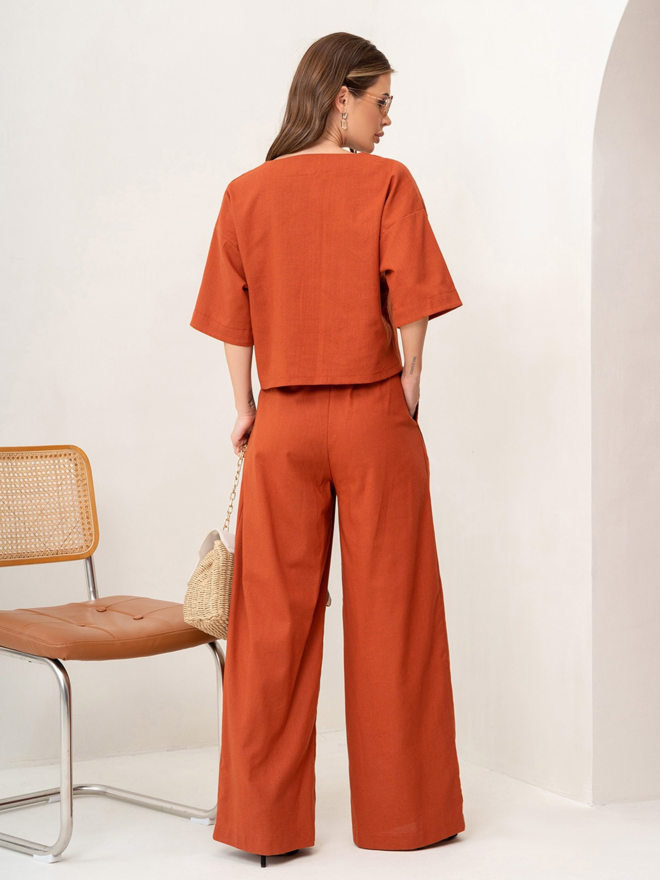 Костюм ISSA Plus модель 14047_terracotta Фото